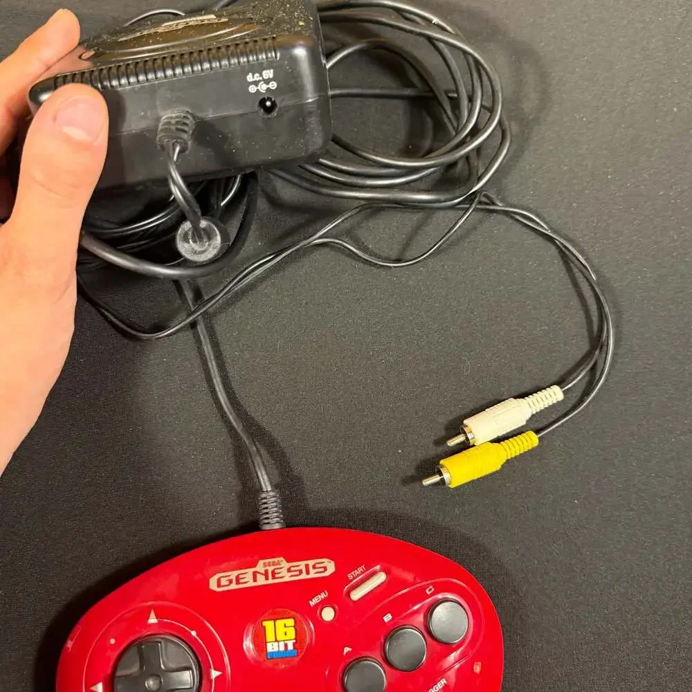 Radica Sega Genesis 16-Bit Power 6-in-1 Plug & Play Video Game Console Red